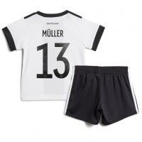 Tyskland Thomas Muller #13 Hemmadräkt Barn VM 2022 Kortärmad (+ Korta byxor)